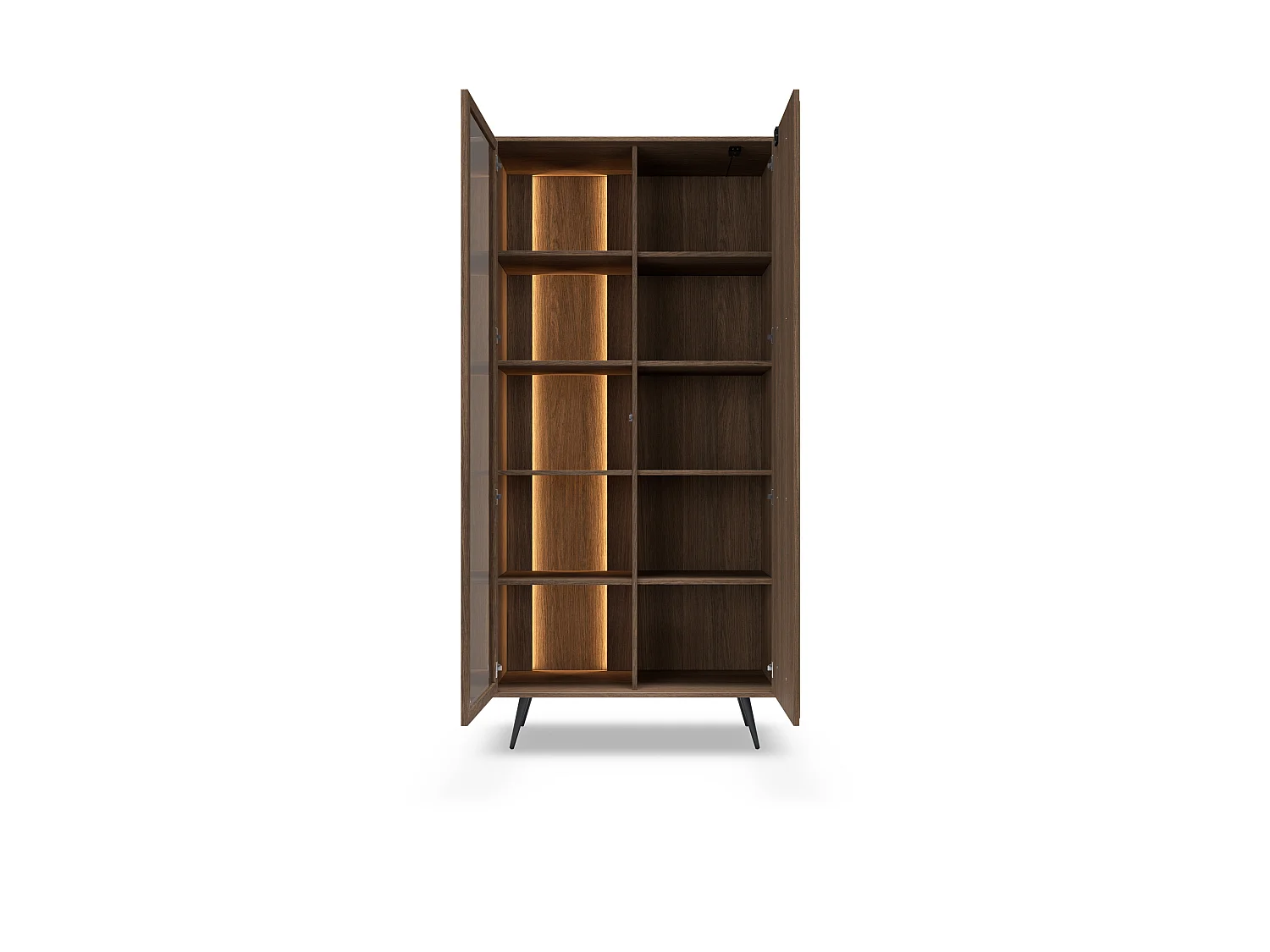 Vitrine, Dunin-Eiche, 93,5 x 196,4 x 40 cm
