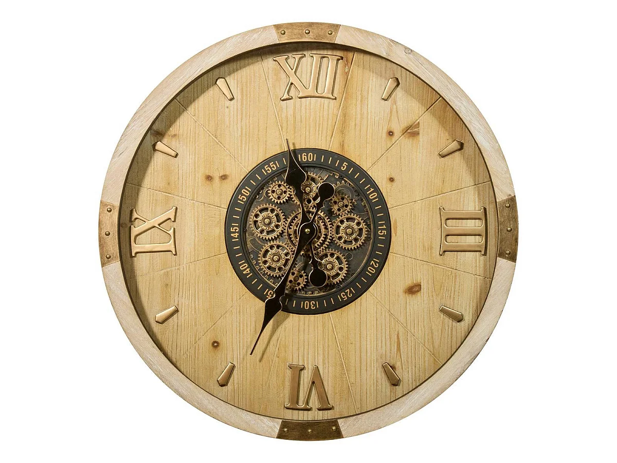 Horloge Murale Avec Mécanisme "Micka" 63cm Naturel