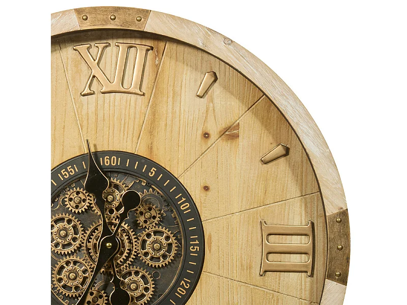 Horloge Murale Avec Mécanisme "Micka" 63cm Naturel