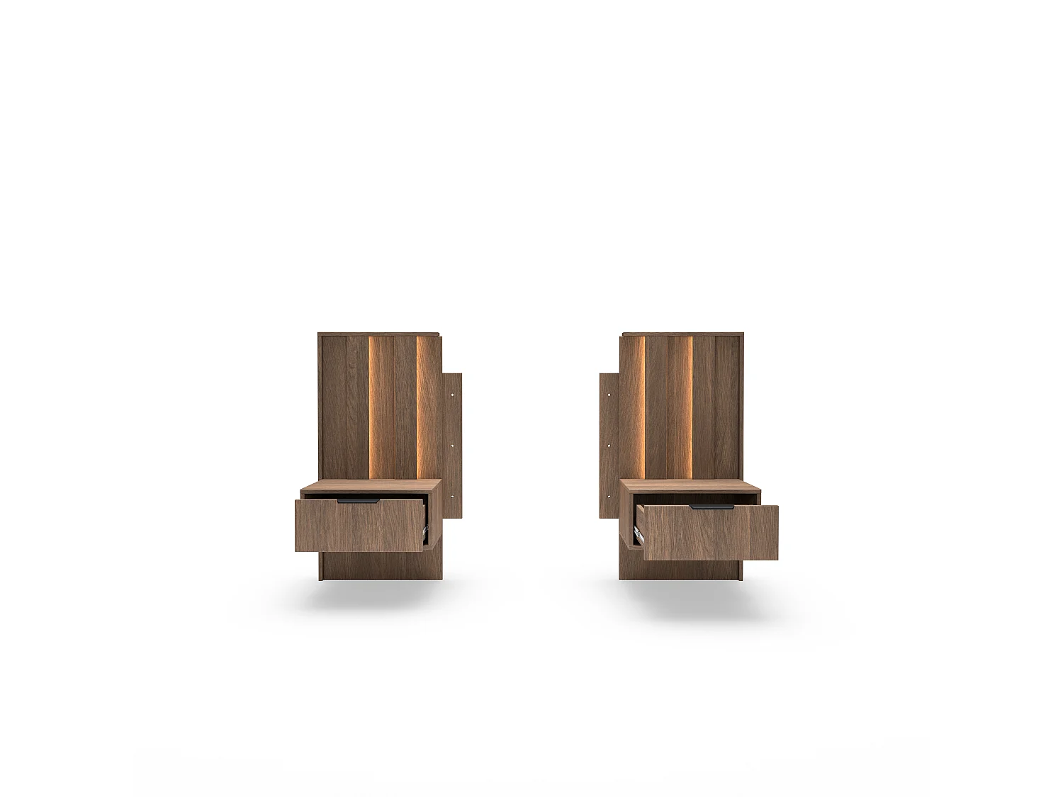 Nachtkastje, Dunin eikenhout, 50,4+50,4 x 102 x 39,6 cm