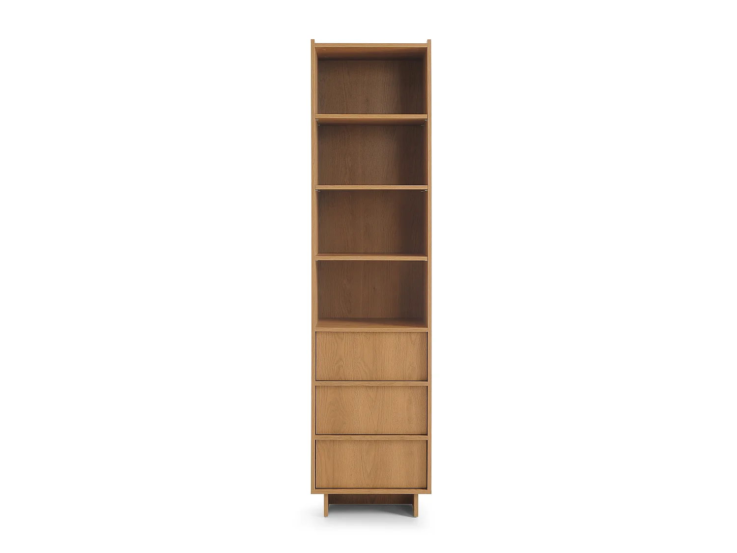 Bücherregal, karamellfarbene Eiche, 50 x 201 x 39 cm
