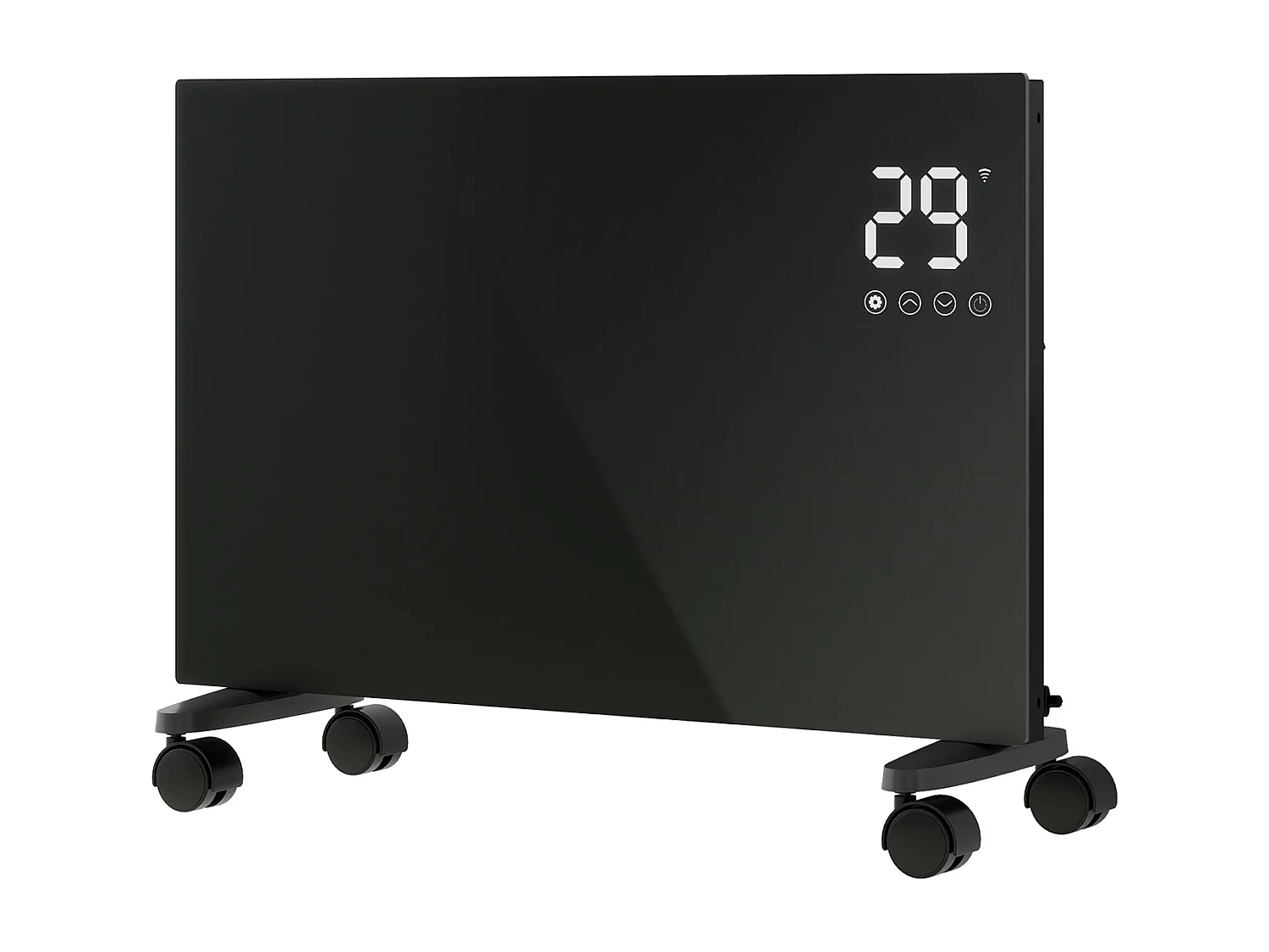 Chauffage électrique mural et mobile 1500W WiFi fin 70mm noir