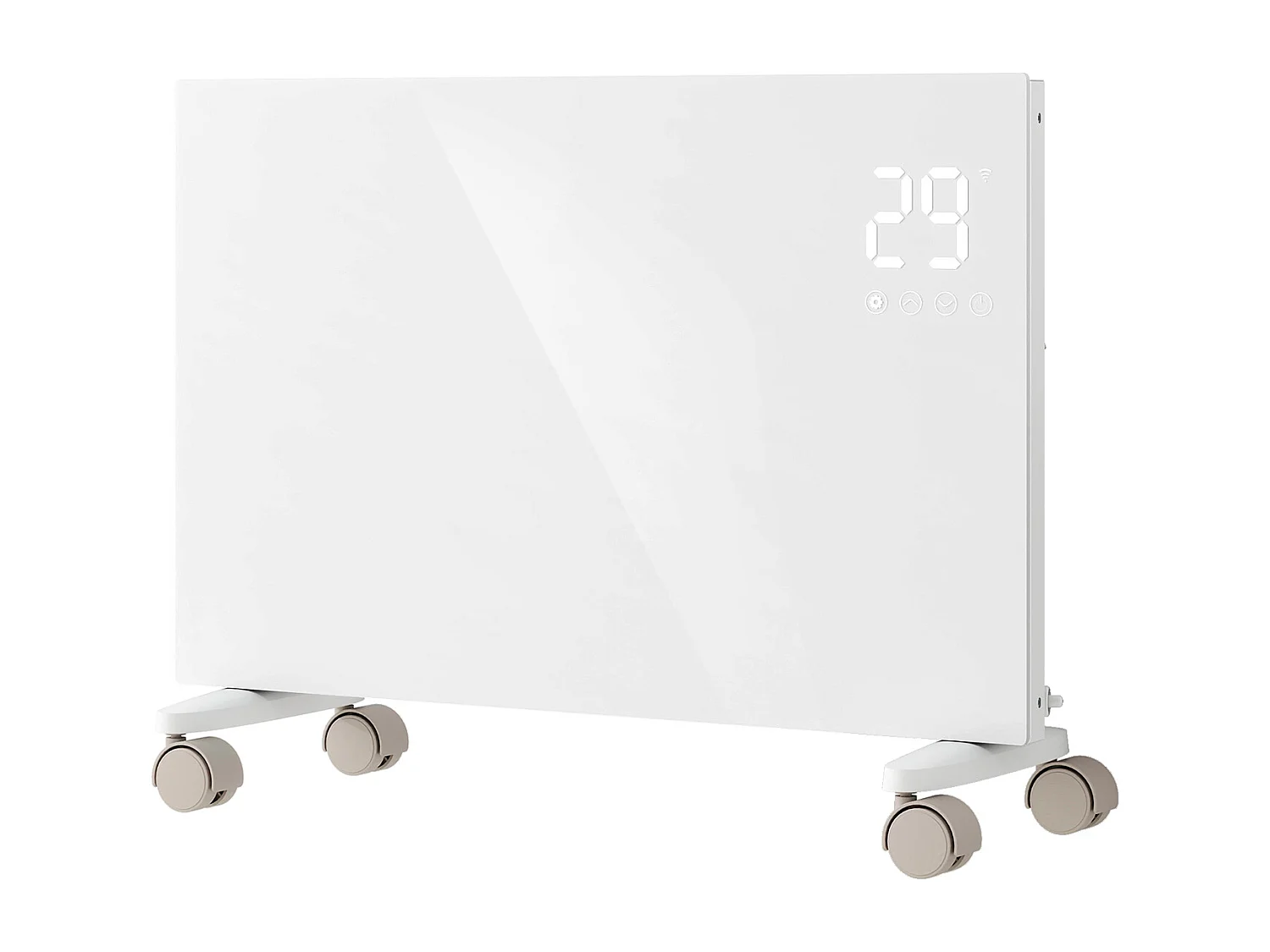 Chauffage électrique mural et mobile 1500W WiFi fin 70mm blanc
