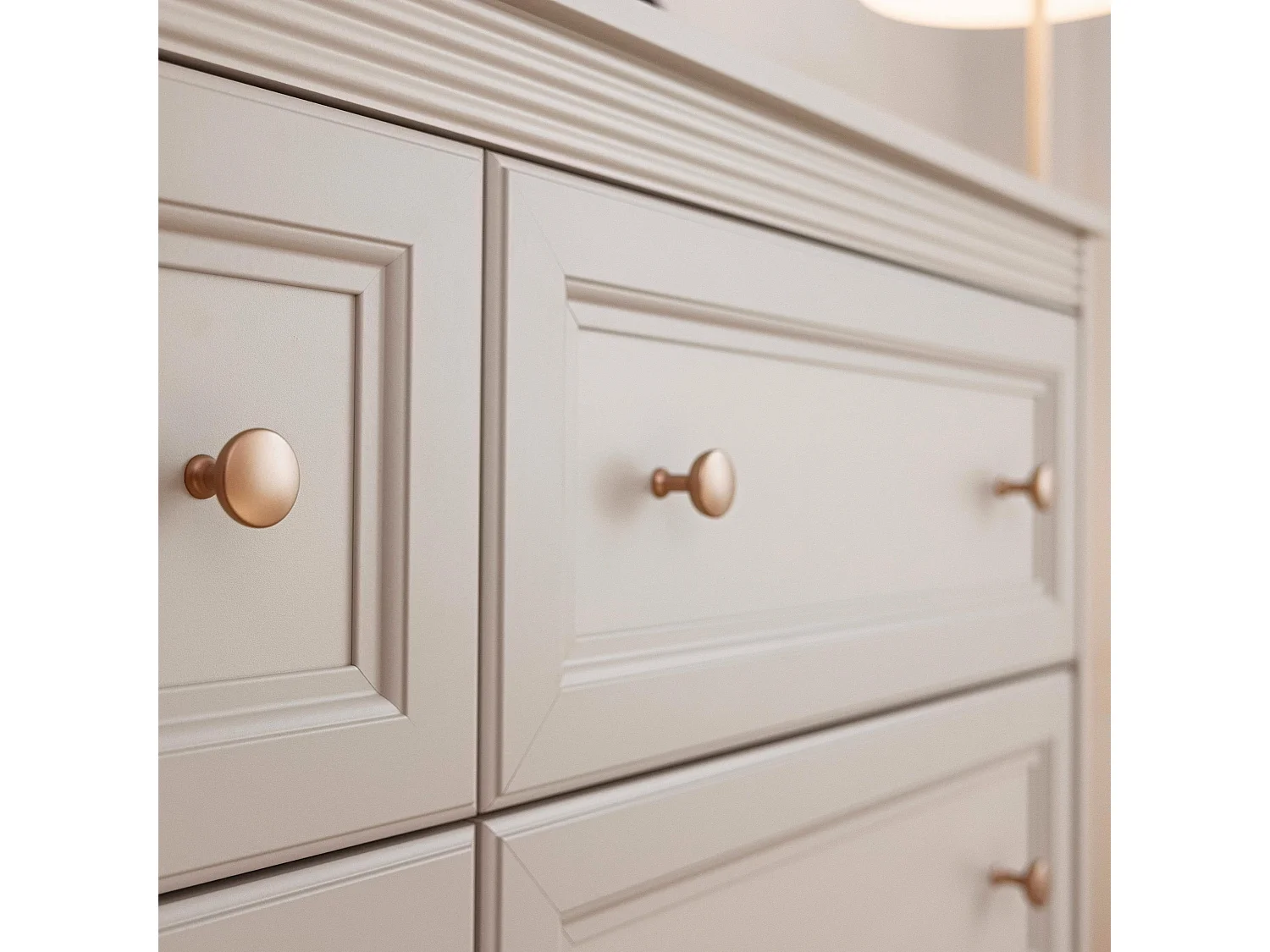 AX LIVING Kommode Nymphen Cashmere 6 Schubladen MDF Eiche Beine