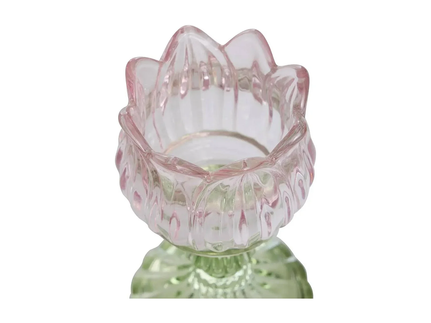 Lot de 2 Photophores Design "Fleur de Rose" 17cm Multicolore