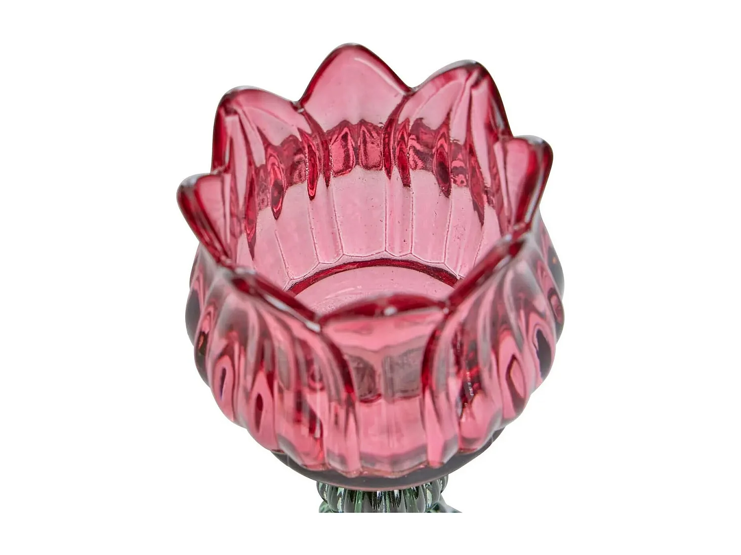 Lot de 2 Photophores Design "Fleur de Rose" 17cm Multicolore
