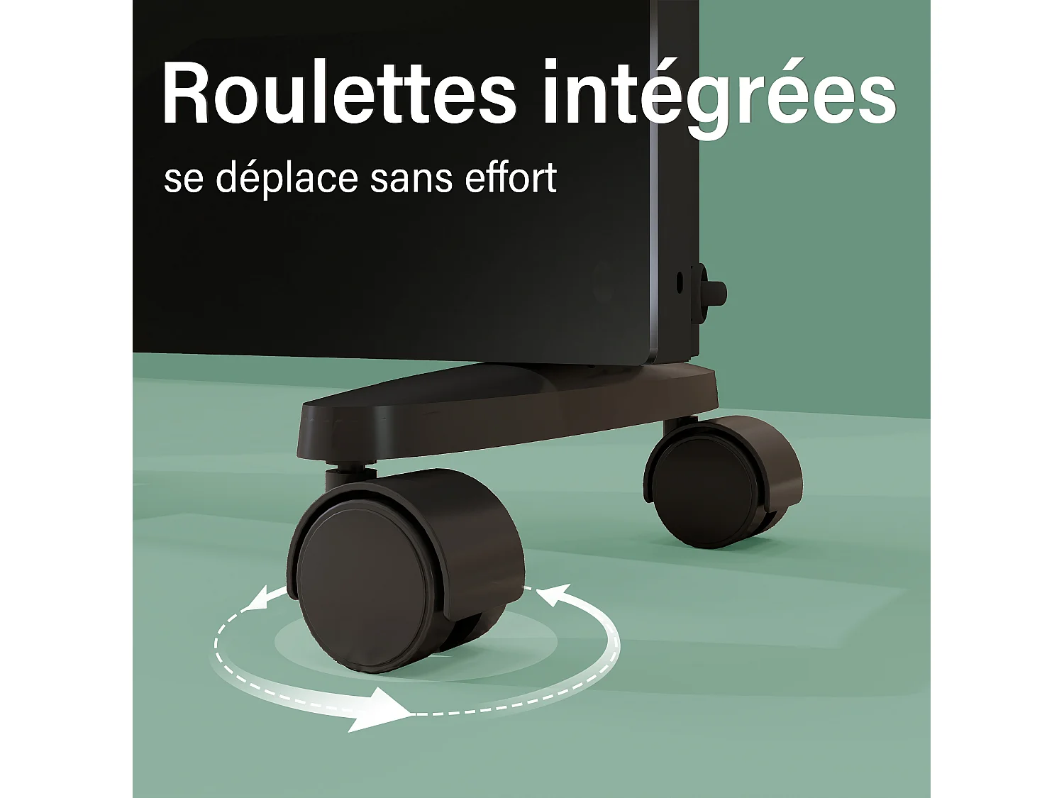 Chauffage électrique mural et mobile 2000W WiFi fin 70mm noir