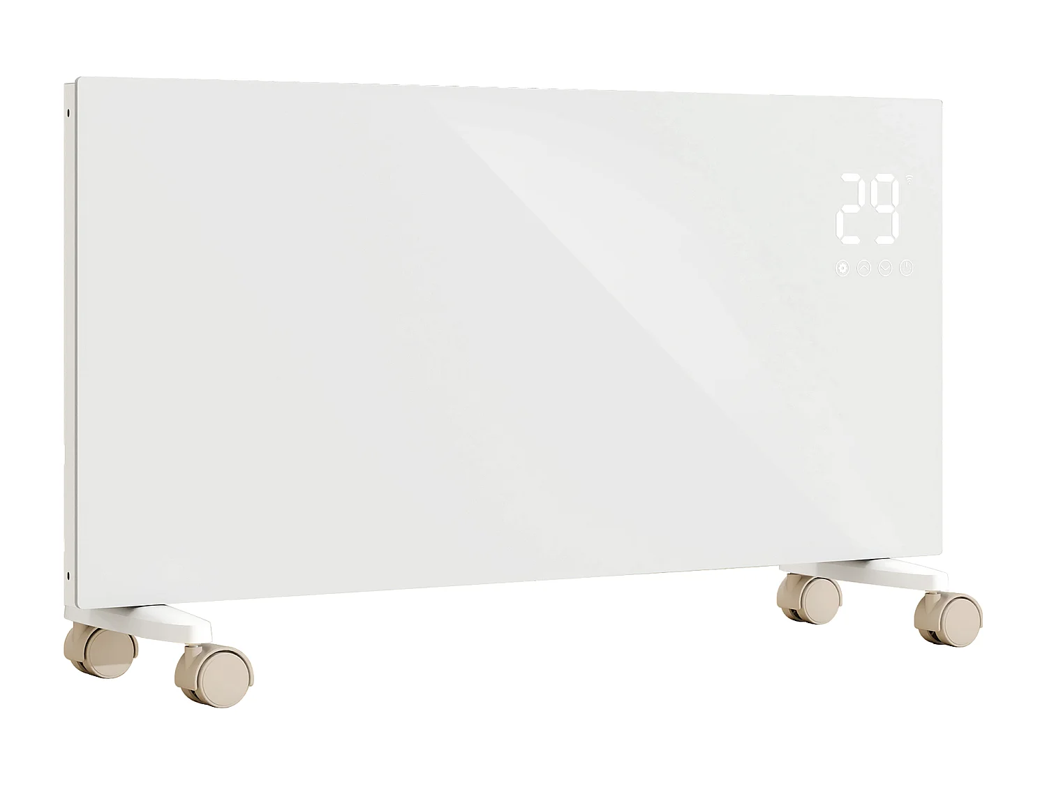 Chauffage électrique mural et mobile 2000W WiFi fin 70mm blanc