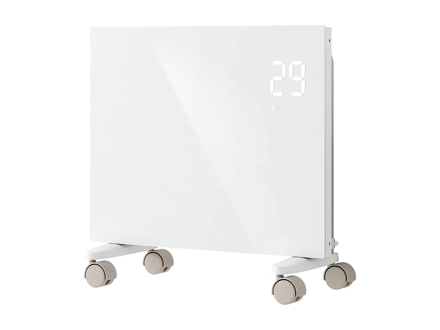 Chauffage électrique mural et mobile 1000W WiFi fin 70mm blanc
