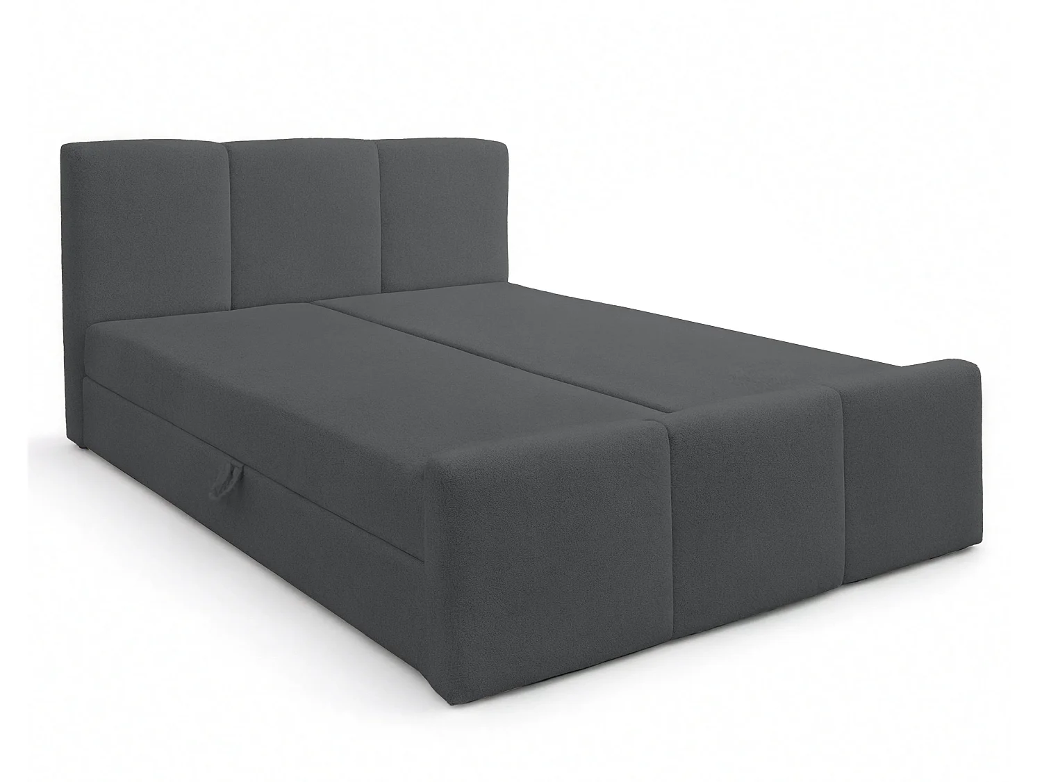 AX LIVING Boxspringbett Ankarra 180x200 cm Grau Bett mit Stauraum