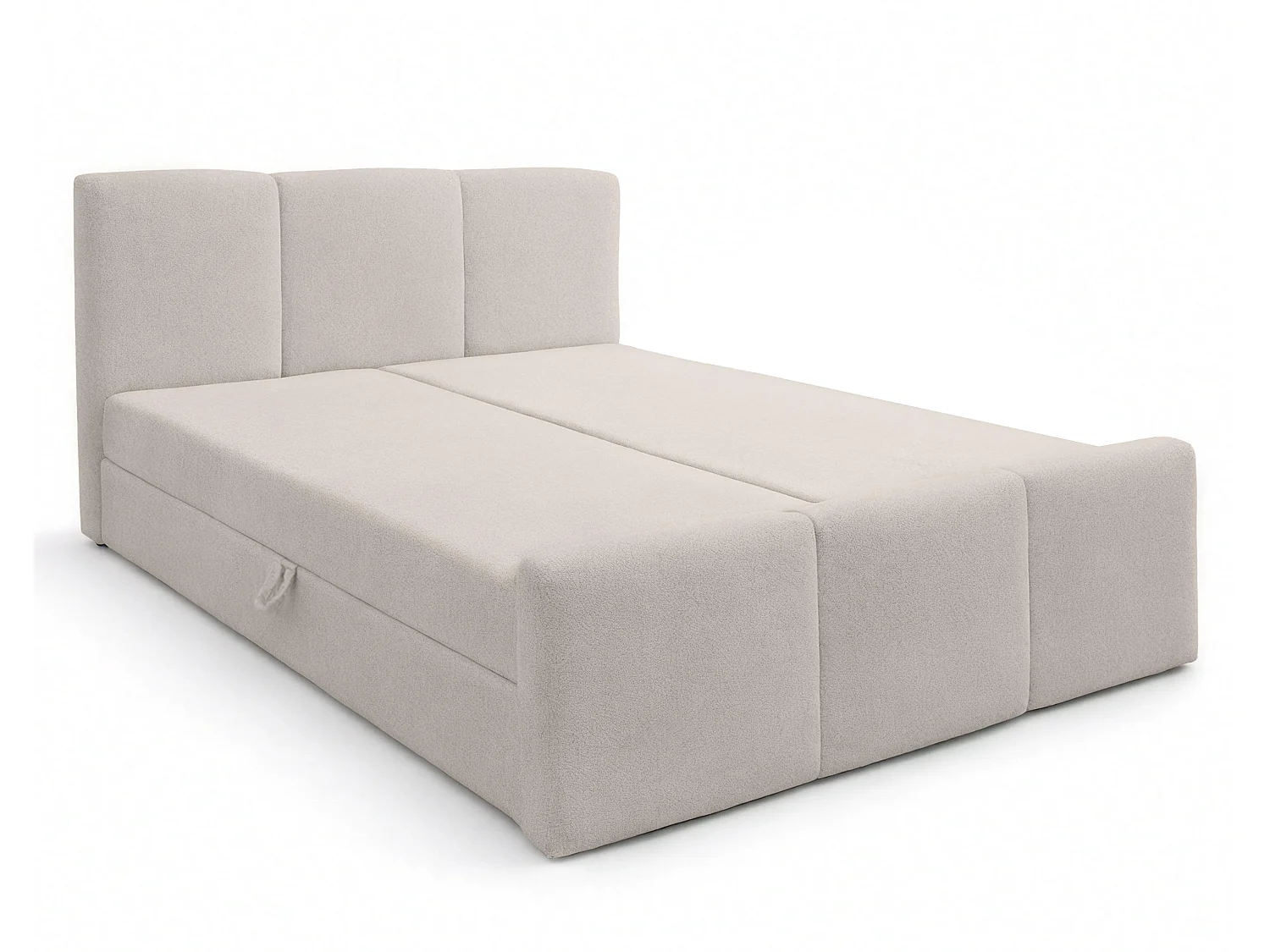AX LIVING Boxspringbett in Beige Ankarra 160x200 cm Bett mit Stauraum