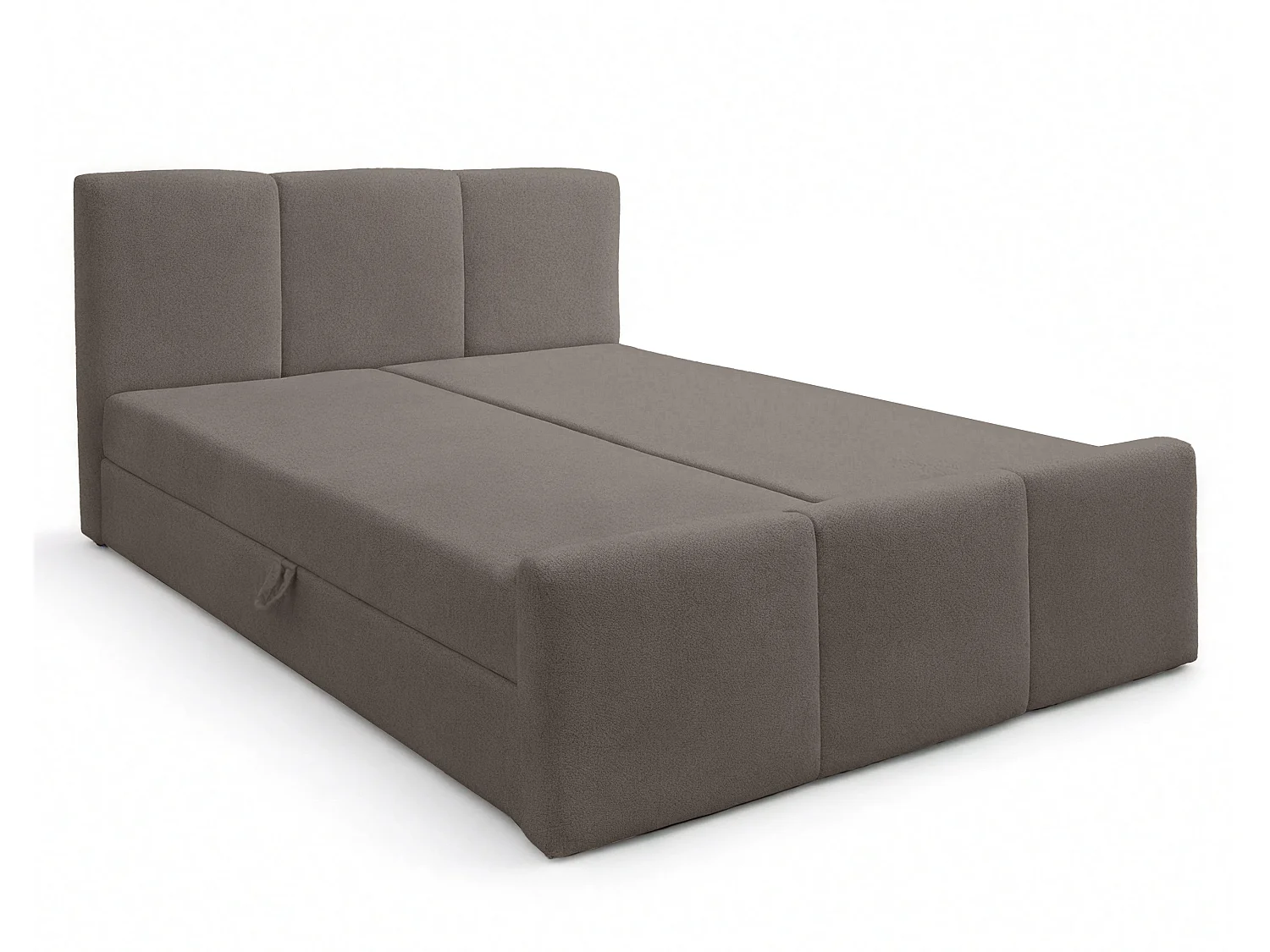 AX LIVING Boxspringbett 140x200 Braun Ankarra Bett mit Stauraum