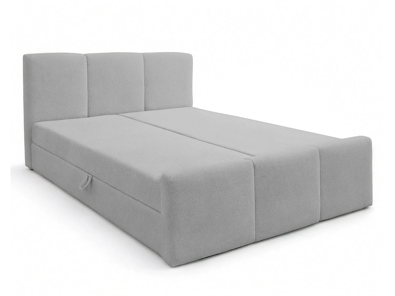 AX LIVING Boxspringbett Hellgrau Ankarra 160x200 cm Bett mit Stauraum