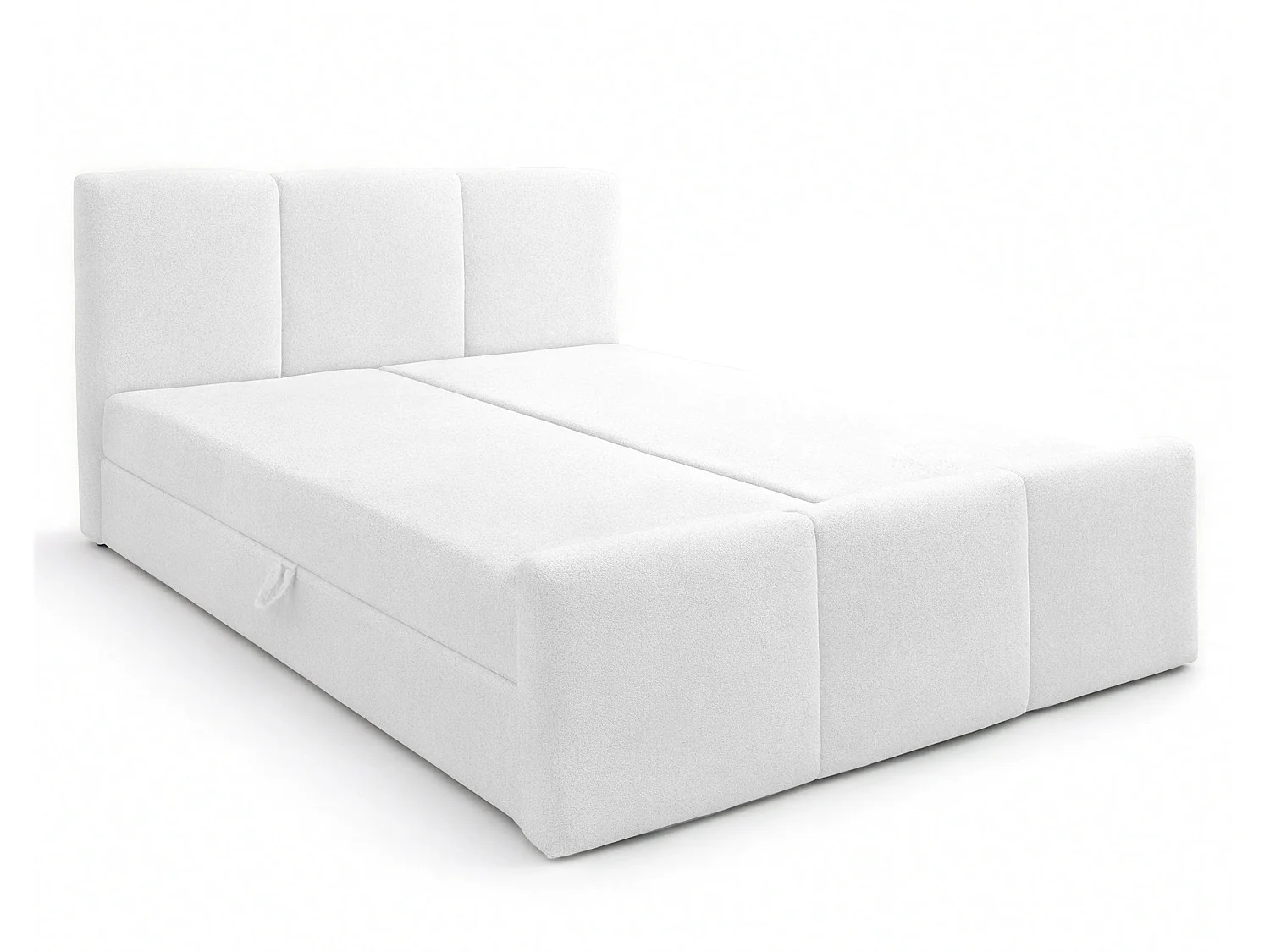 AX LIVING Boxspringbett Weiß Ankarra 180x200 cm Bett mit Stauraum