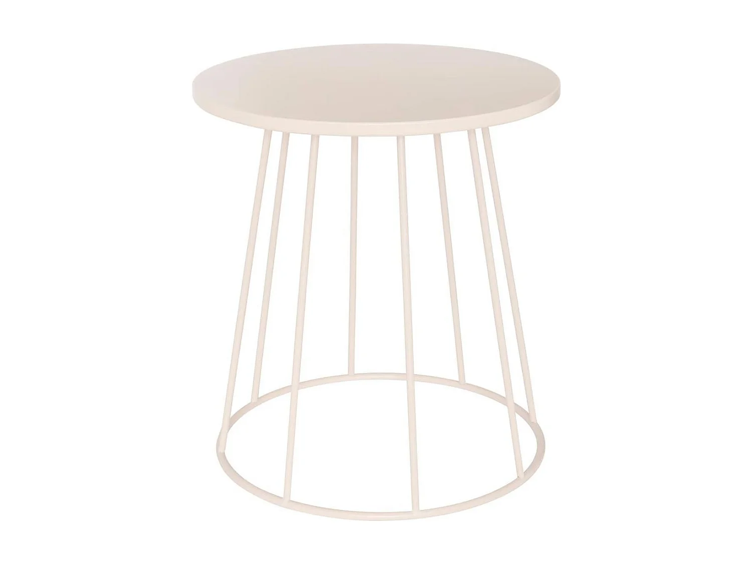 Table d'Appoint en Métal "Latte" 38cm Beige