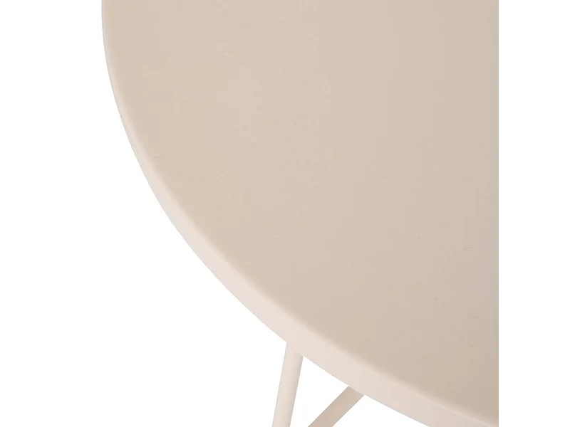 Table d'Appoint en Métal "Latte" 38cm Beige