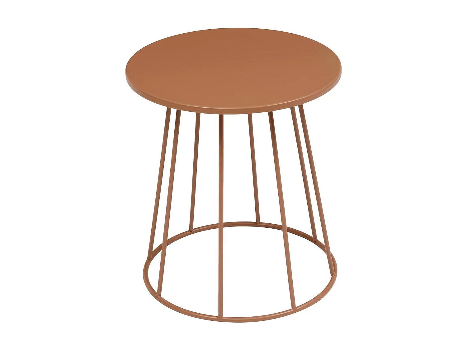 Table d'Appoint en Métal "Latte" 38cm Terracotta