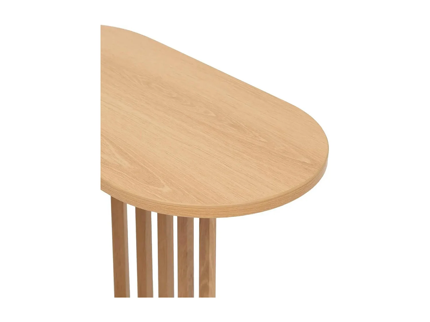 Table Bout de Canapé Design "Slat" 56cm Beige