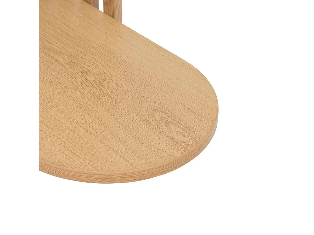 Table Bout de Canapé Design "Slat" 56cm Beige