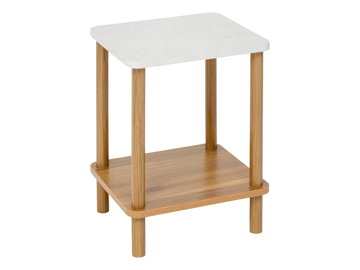 Table d'Appoint Design "Côme" 44cm Marron