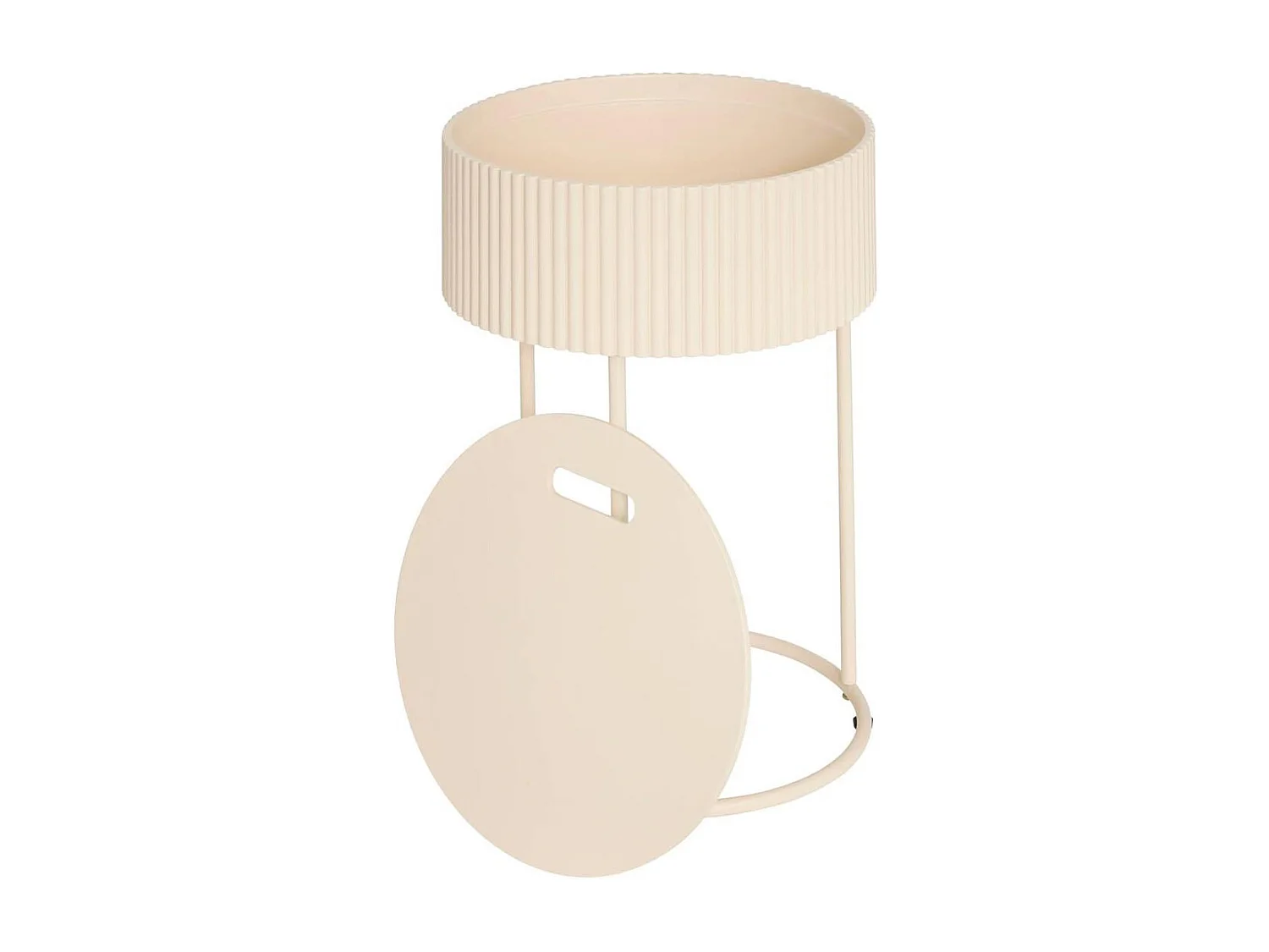 Table d'Appoint Avec Rangement "Juna" 48cm Beige