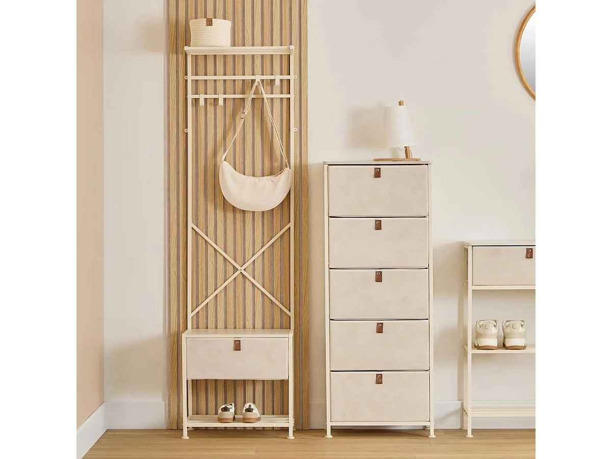 Vestiaire 4 Tiges "Tissa" 160cm Beige