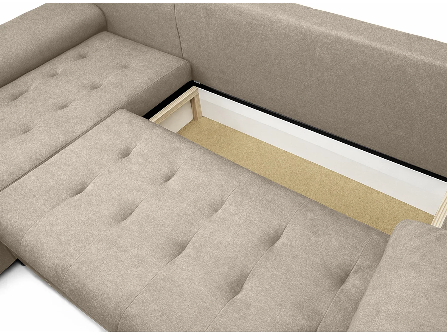 AX LIVING Manisa Wohnzimmer Couch L Form Hellbraune Sofa L
