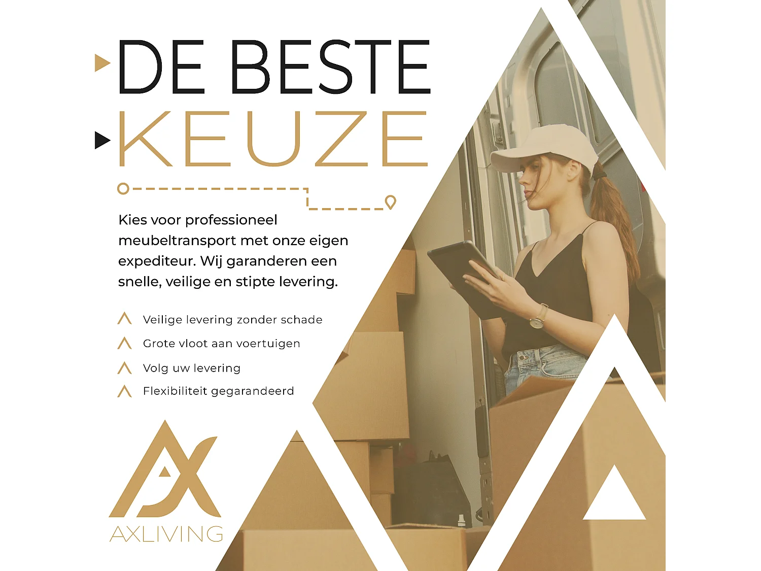 AX LIVING Manisa Wohnzimmer Couch L Form Hellbraune Sofa L