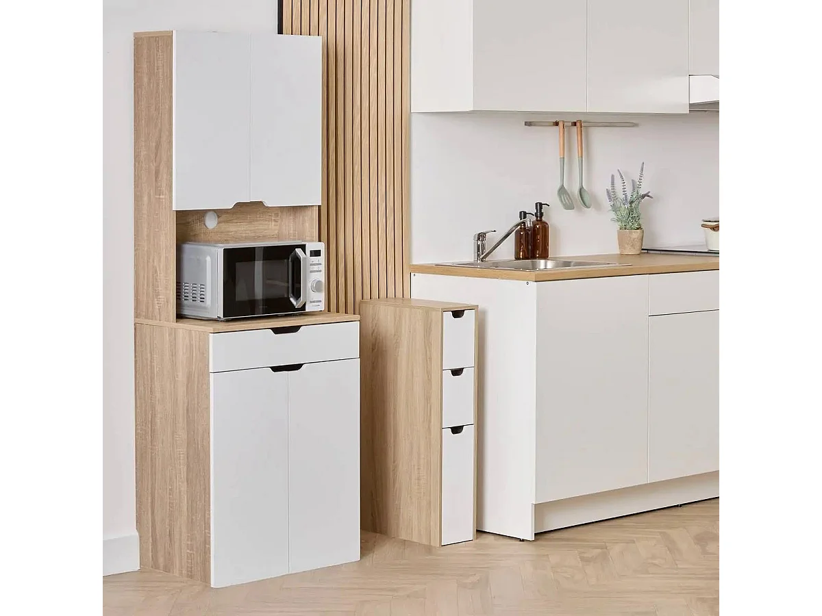 Buffet de Cuisine Haut "Eat Up" 170cm Blanc