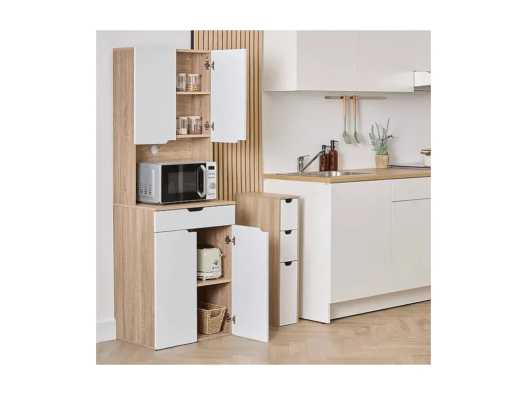 Buffet de Cuisine Haut "Eat Up" 170cm Blanc