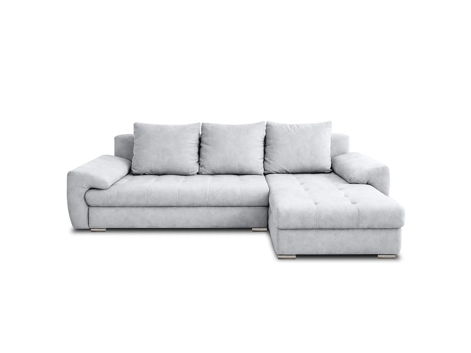 AX LIVING Manisa Wohnzimmer Couch L Form Couch hellgraues Schlafsofa R