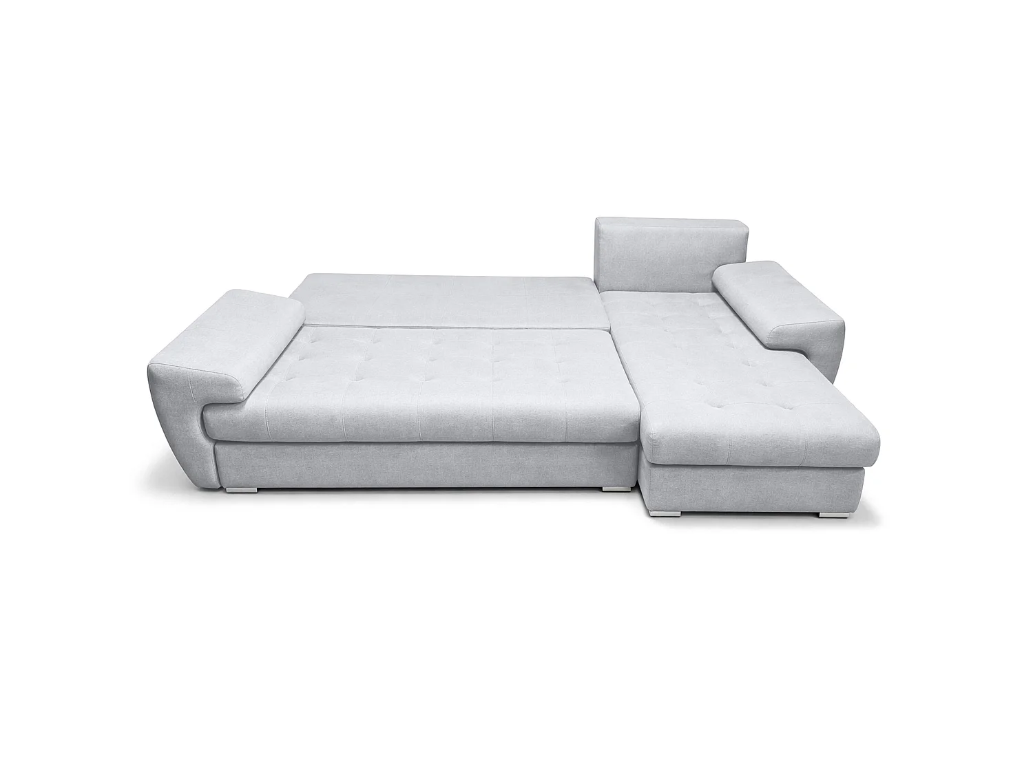 AX LIVING Manisa Wohnzimmer Couch L Form Couch hellgraues Schlafsofa R