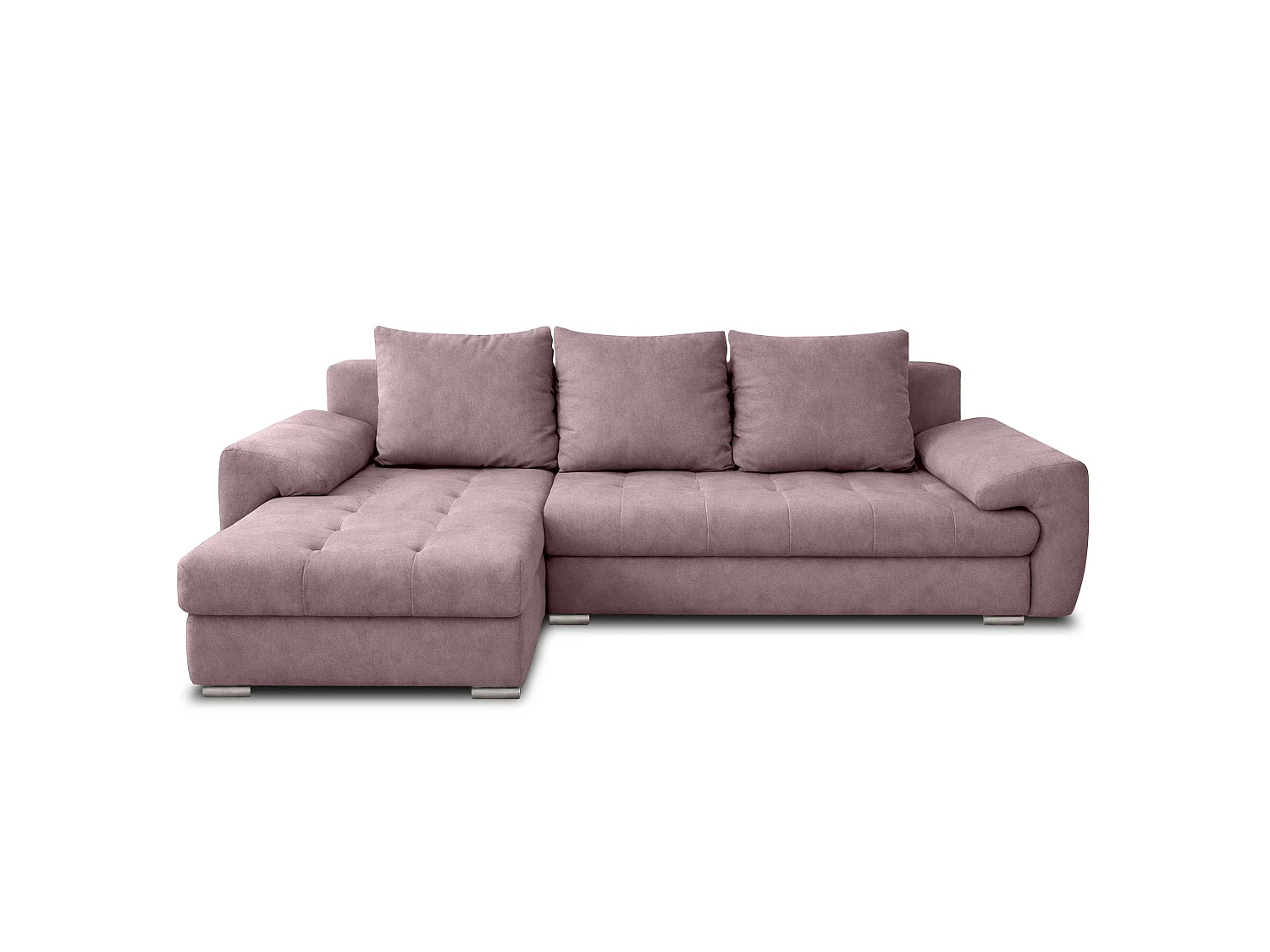 AX LIVING Manisa Wohnzimmer Couch L Rosa Sofa mit Schlarffunktion L