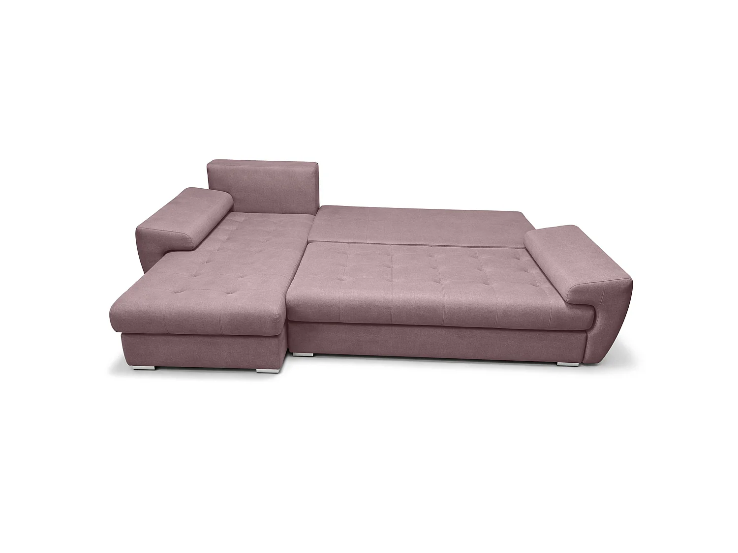 AX LIVING Manisa Wohnzimmer Couch L Rosa Sofa mit Schlarffunktion L
