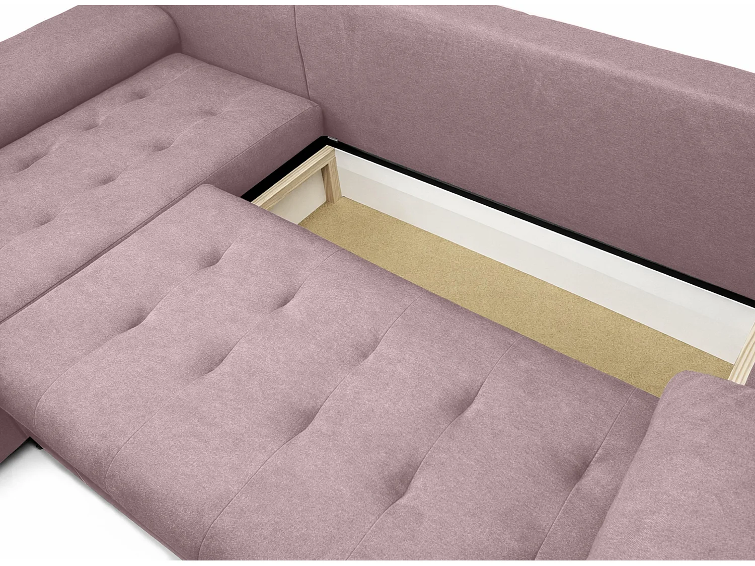 AX LIVING Manisa Wohnzimmer Couch L Rosa Sofa mit Schlarffunktion L