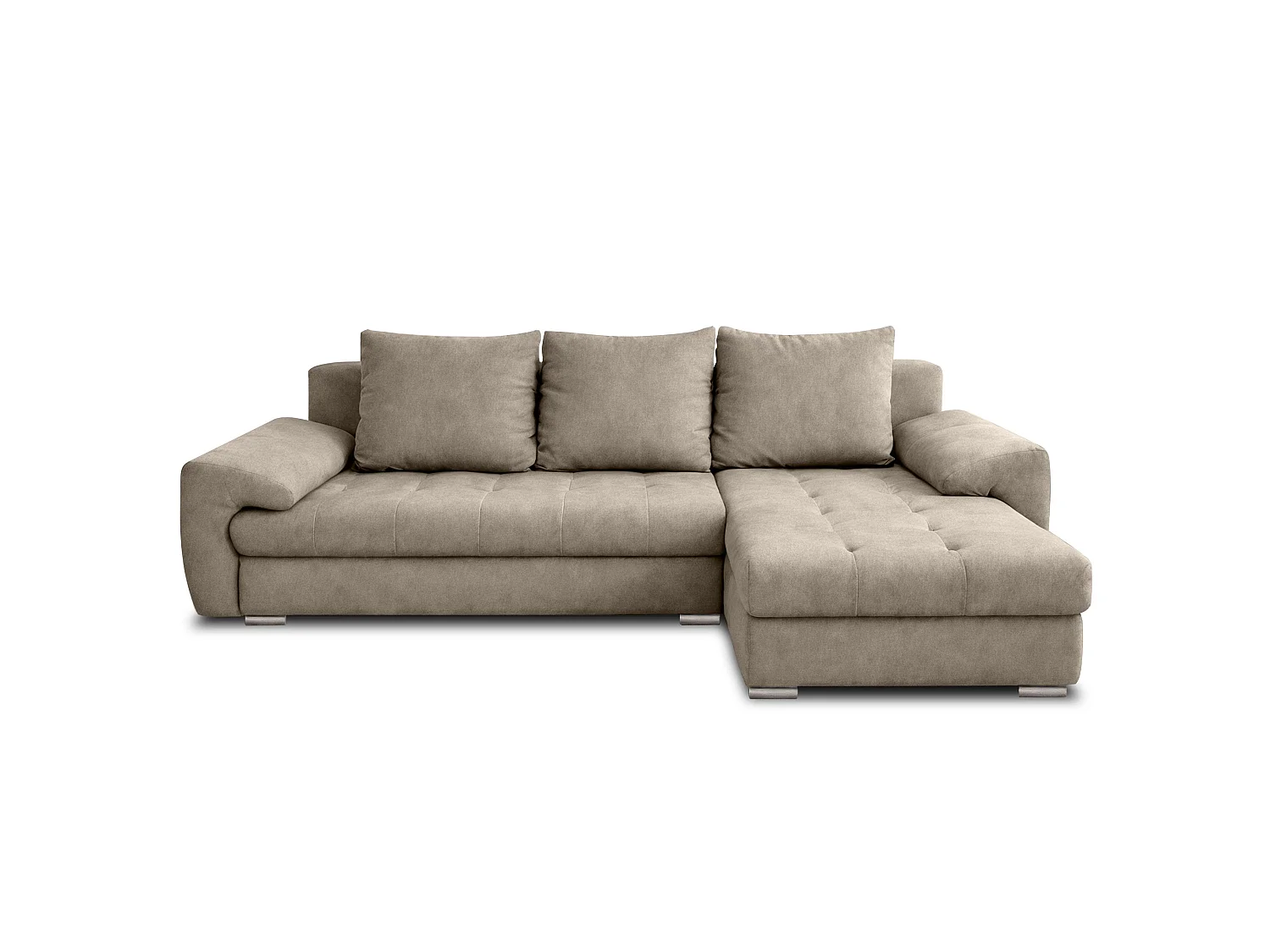 AX LIVING Manisa Wohnzimmer Couch L Form Hellbraune Sofa R