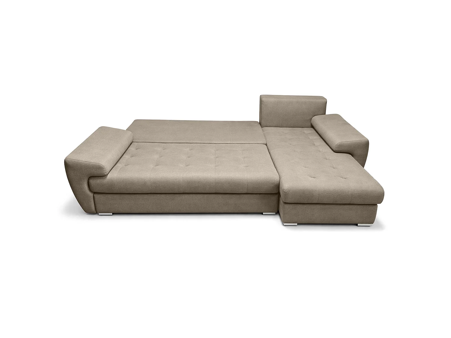 AX LIVING Manisa Wohnzimmer Couch L Form Hellbraune Sofa R