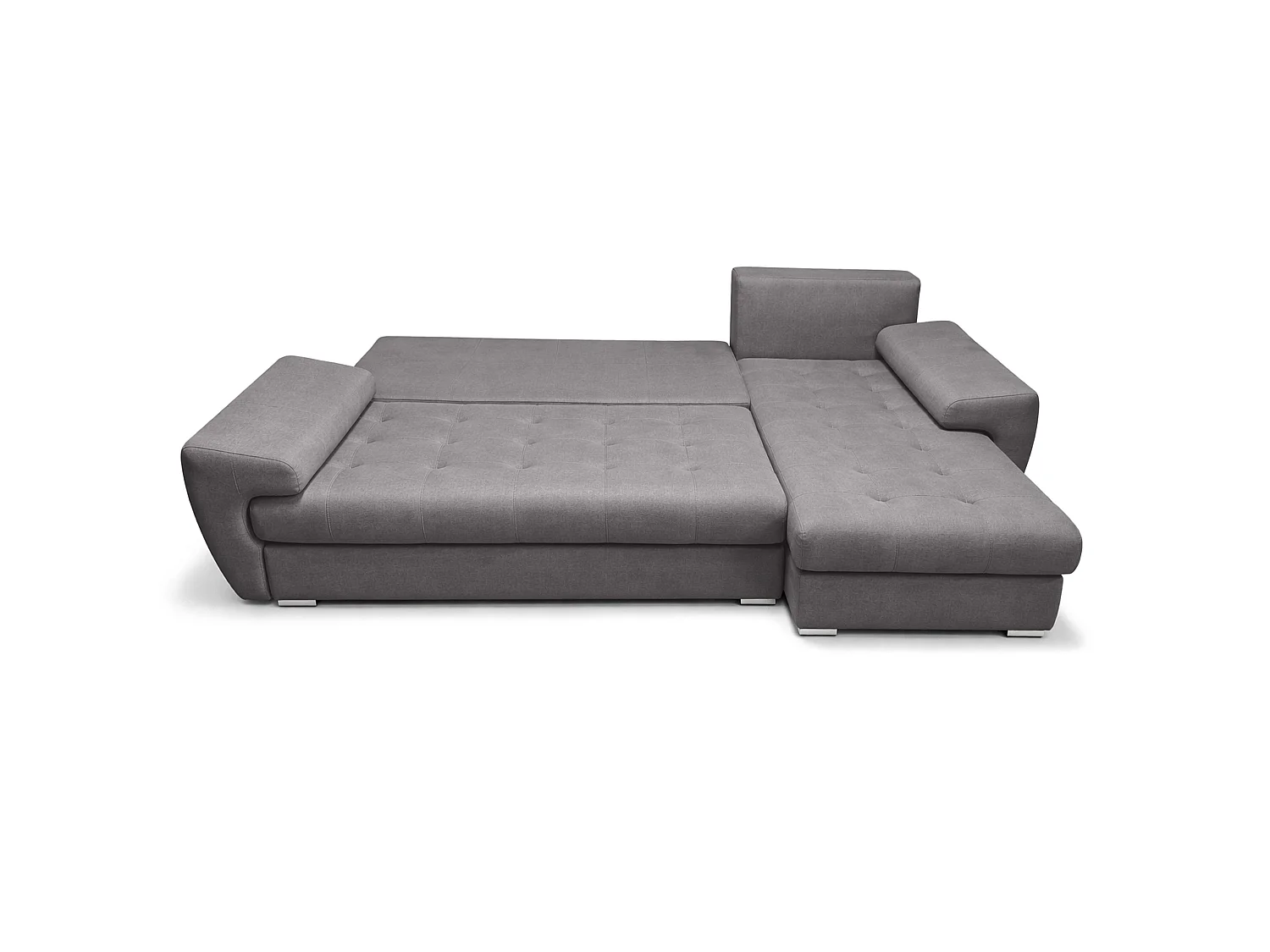 AX LIVING Manisa Wohnzimmer Couch L Form Schlafsofa Grau R