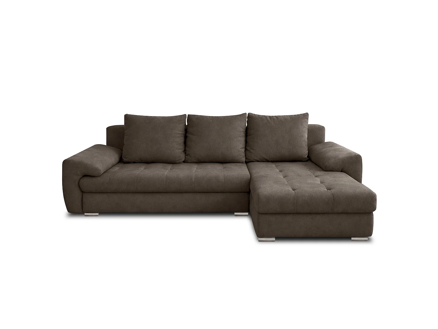 AX LIVING Manisa Wohnzimmer Couch L Form Couch Braun R