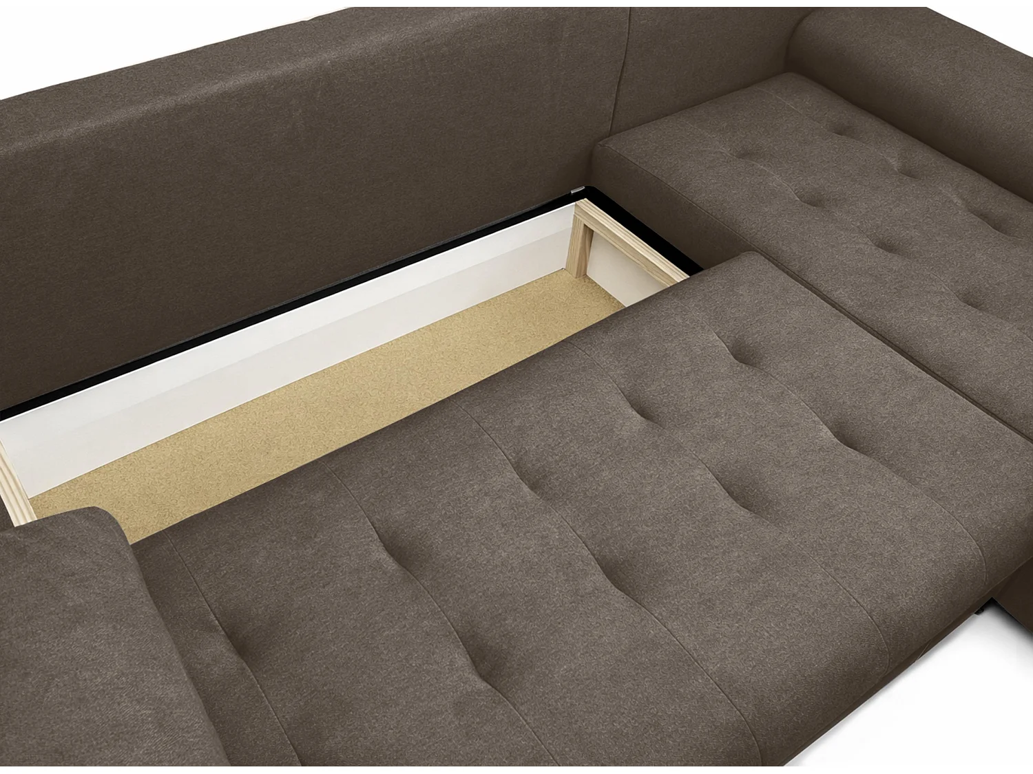 AX LIVING Manisa Wohnzimmer Couch L Form Couch Braun R