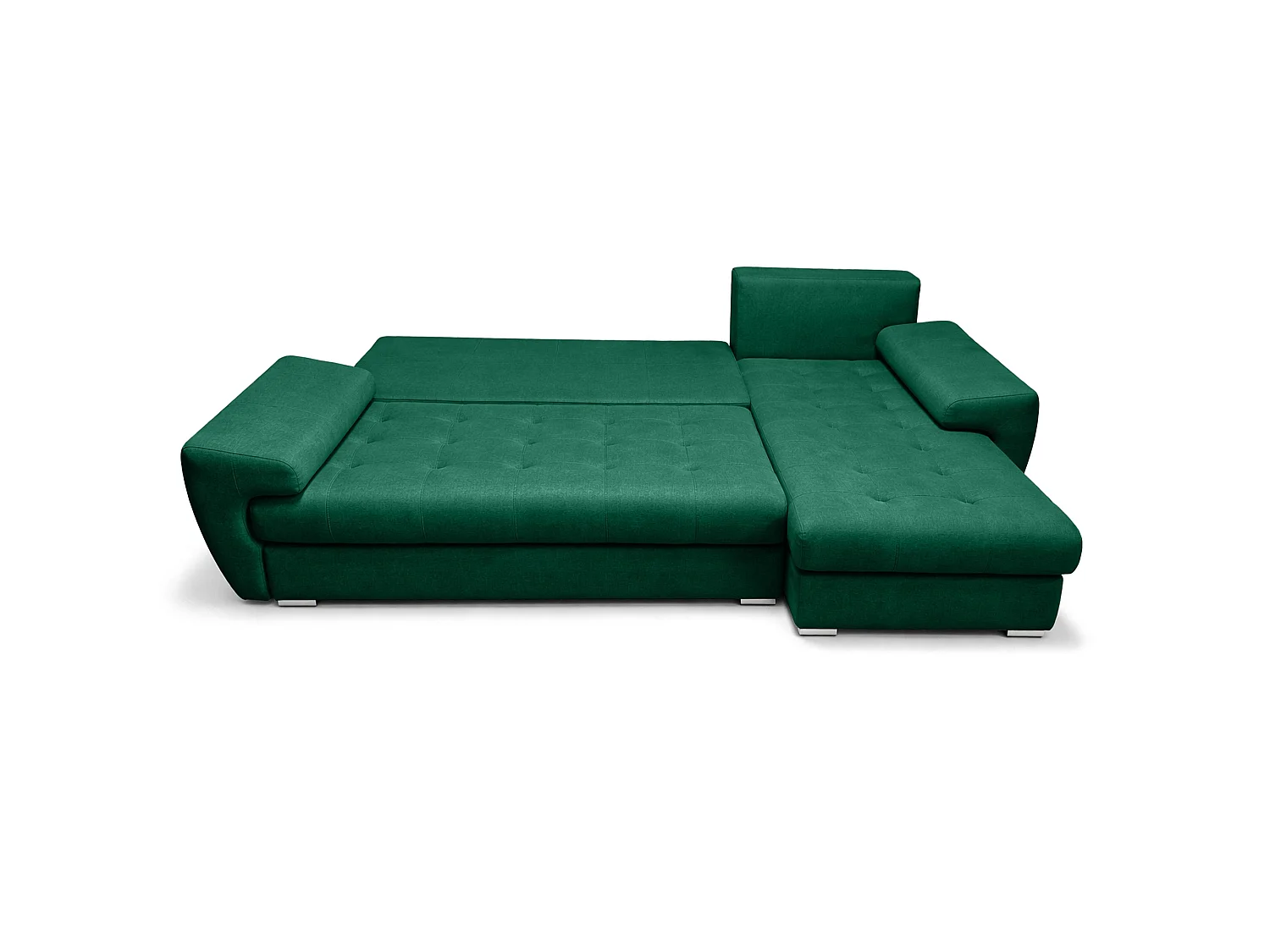 AX LIVING Manisa Wohnzimmer Couch L Form Grün mit Schlaffunktion R