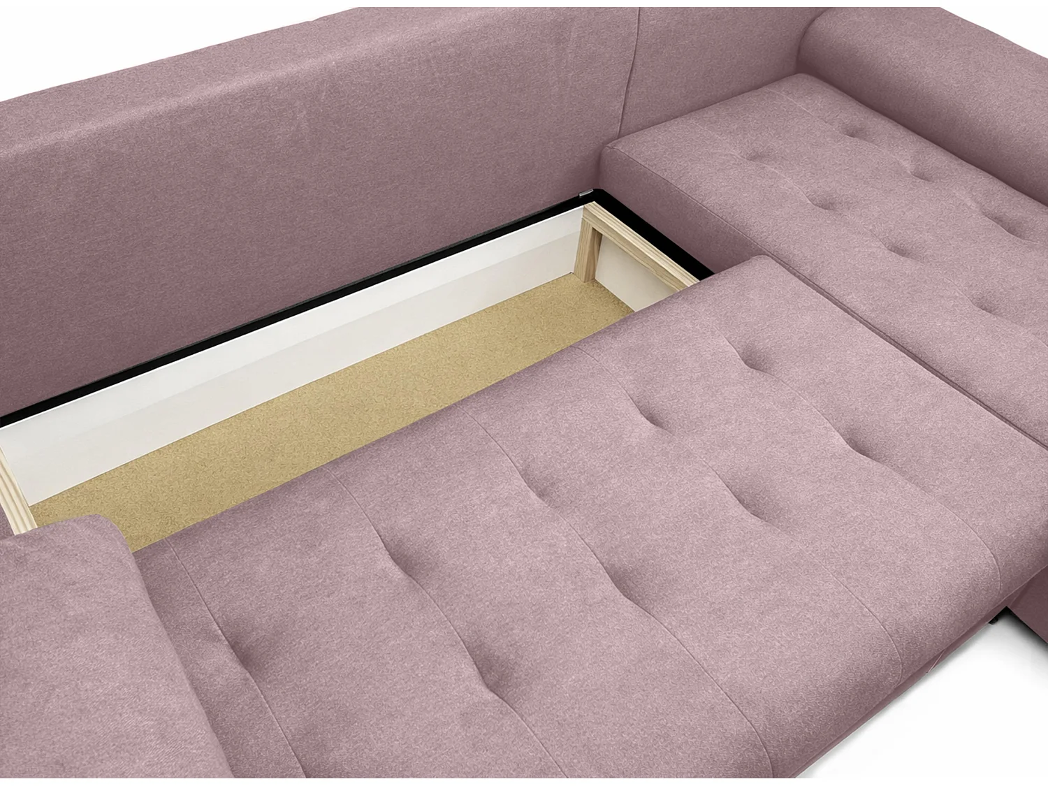 AX LIVING Manisa Wohnzimmer Couch L Rosa Sofa mit Schlarffunktion R