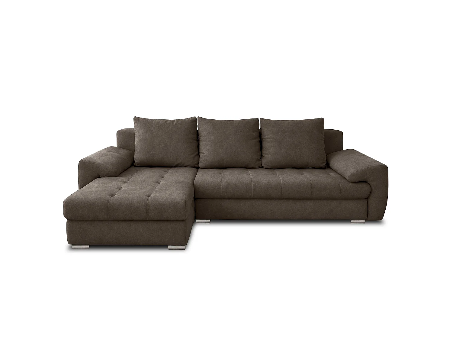 AX LIVING Manisa Wohnzimmer Couch L Form Couch Braun L
