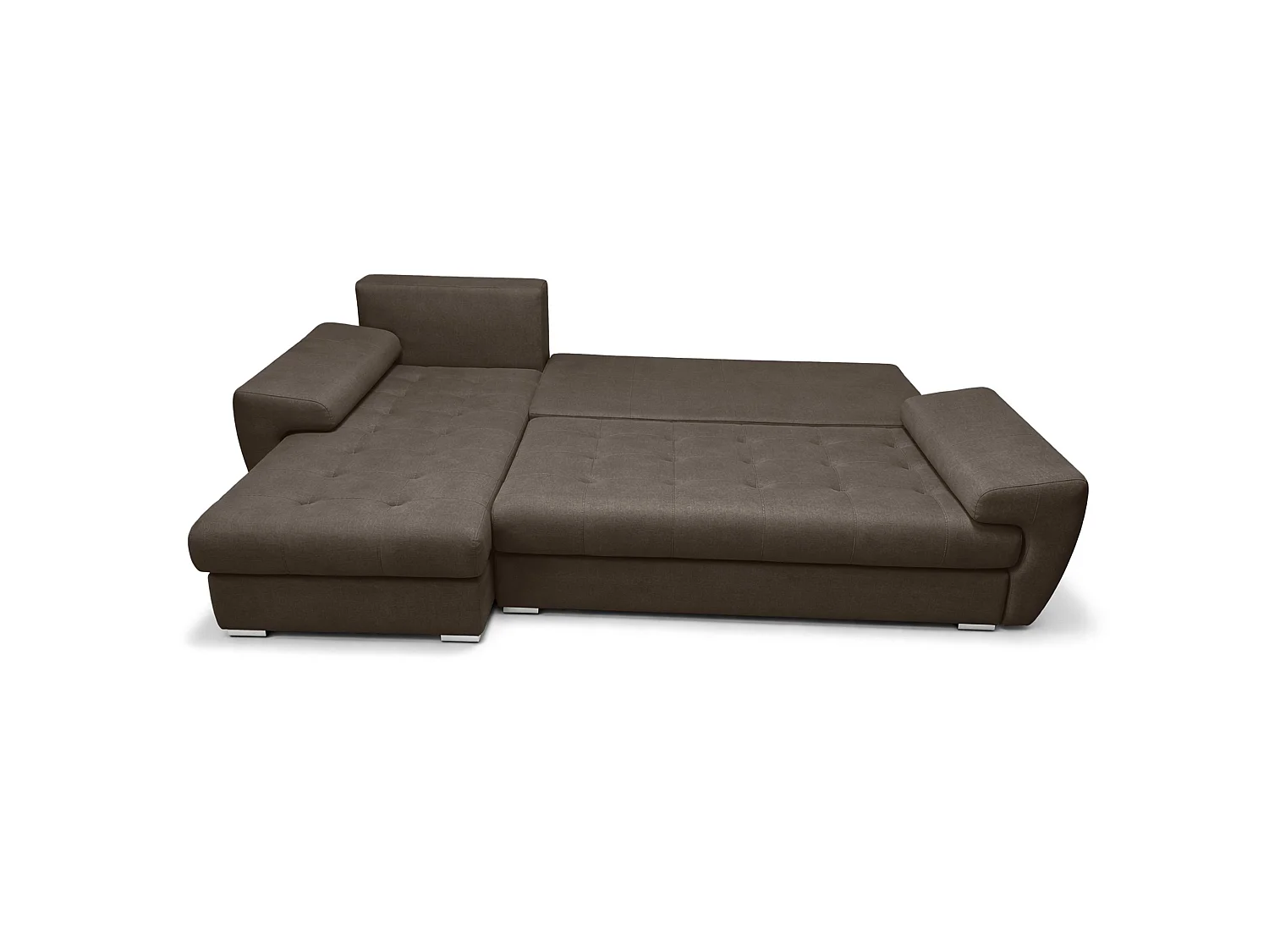 AX LIVING Manisa Wohnzimmer Couch L Form Couch Braun L