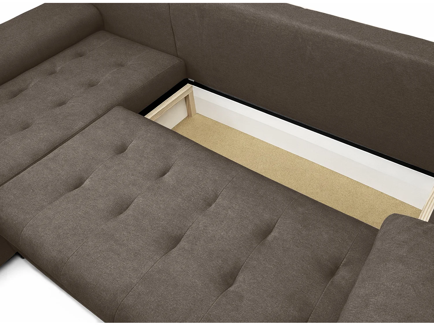 AX LIVING Manisa Wohnzimmer Couch L Form Couch Braun L