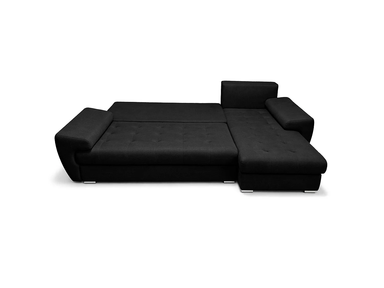 AX LIVING Manisa Wohnzimmer Couch L Form Sofa Schwarz R