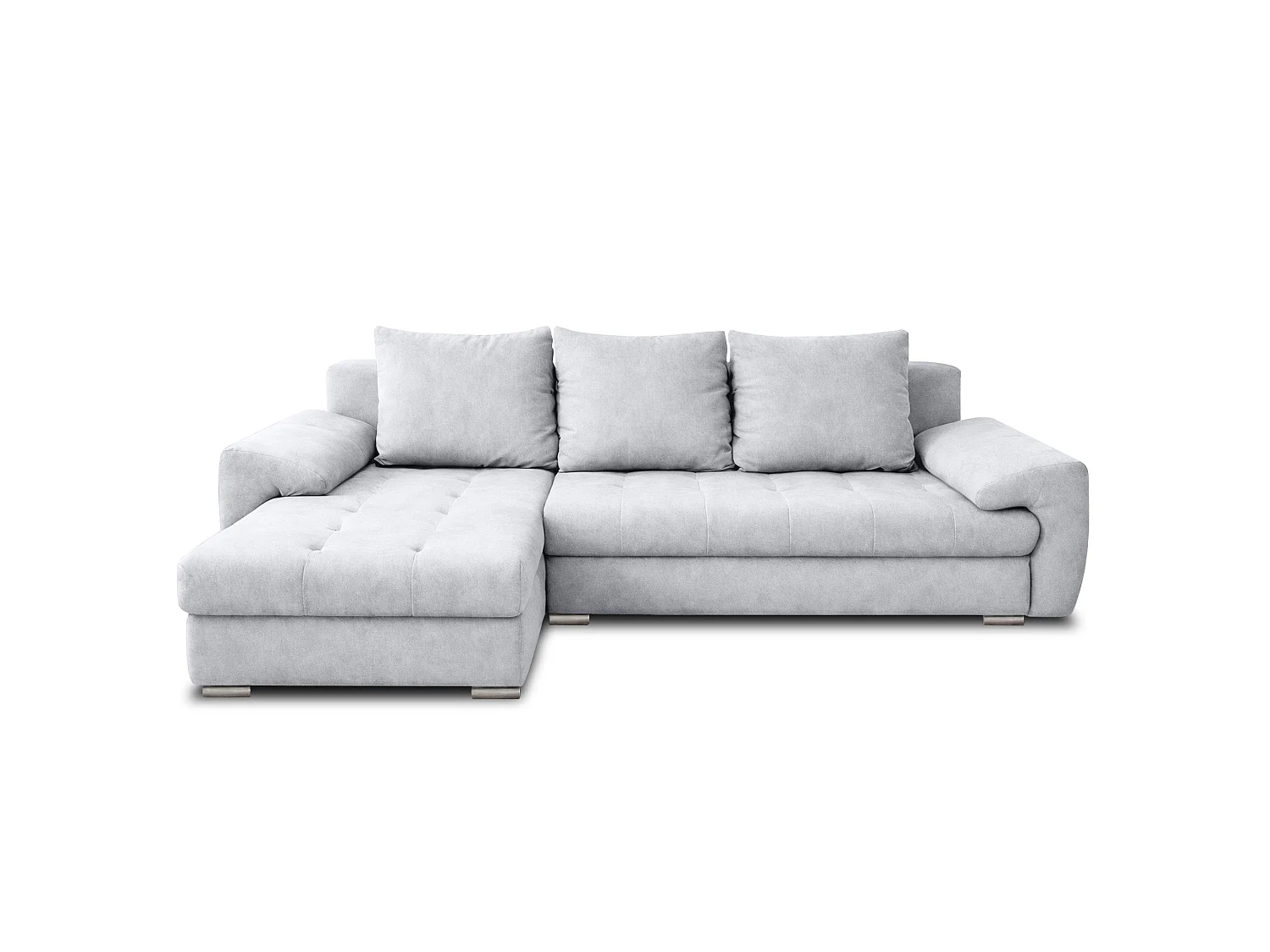AX LIVING Manisa Wohnzimmer Couch L Form Couch hellgraues Schlafsofa L