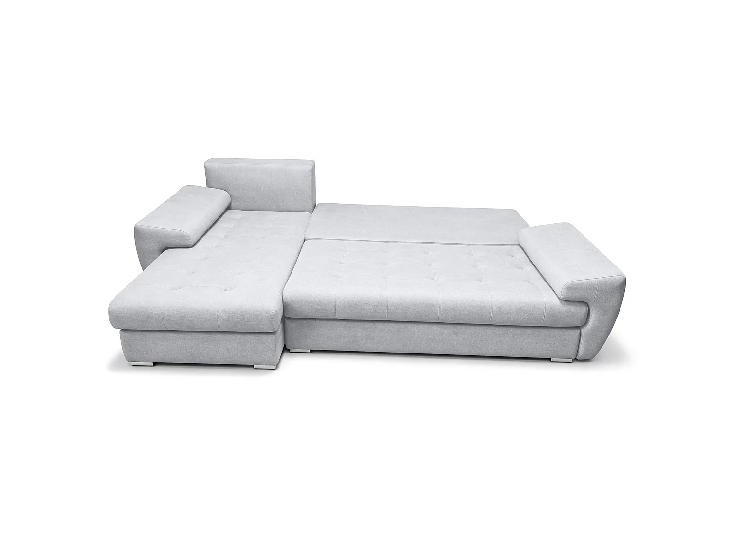 AX LIVING Manisa Wohnzimmer Couch L Form Couch hellgraues Schlafsofa L