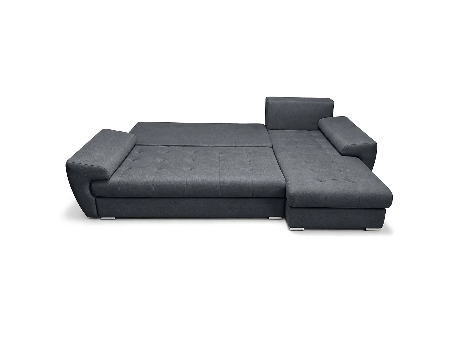 AX LIVING Manisa Wohnzimmer Couch L dunkelgraue Eckcouch R