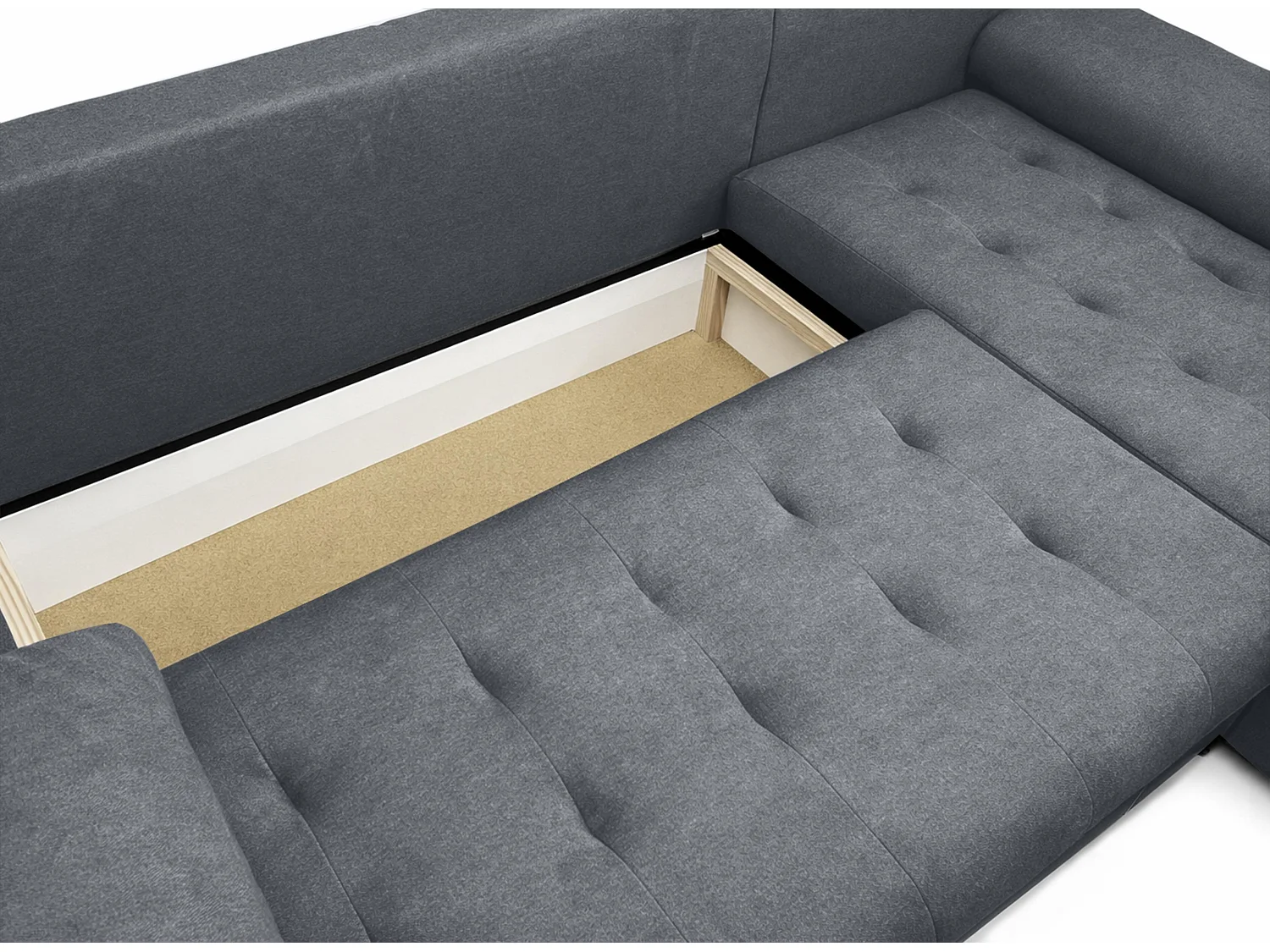 AX LIVING Manisa Wohnzimmer Couch L dunkelgraue Eckcouch R
